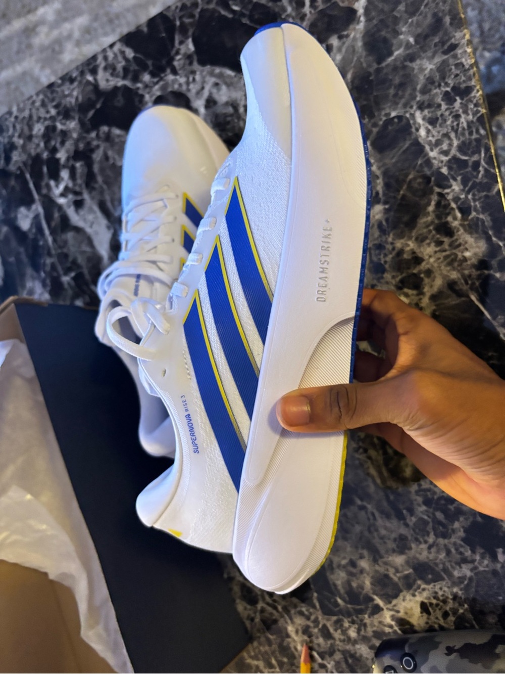 adidas White Blue Yellow Men’s Sneakers